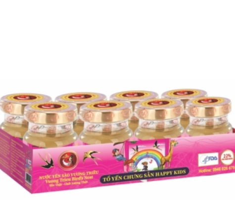 Yến Sào Chưng Sẵn HAPPY KIDS Lốc 8 Lọ