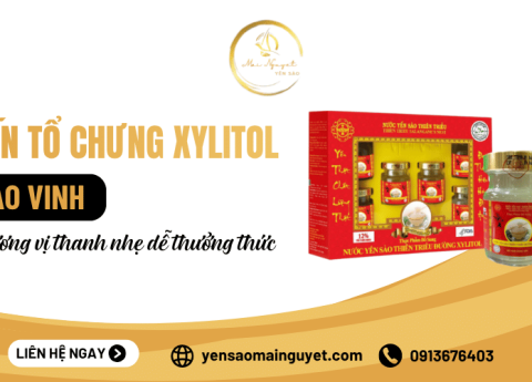 Yến tổ chưng Xylitol Bảo Vinh hương vị thanh nhẹ dễ thưởng thức