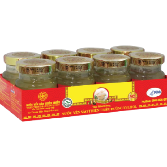 Yến Sào Đường Xylitol Lốc 8 Lọ 12% Yến Tươi
