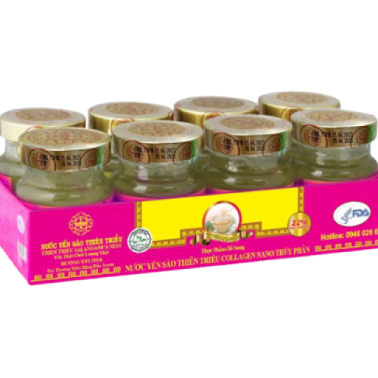 Yến Tổ Chưng Sẵn Collagen Lốc 8 Lọ